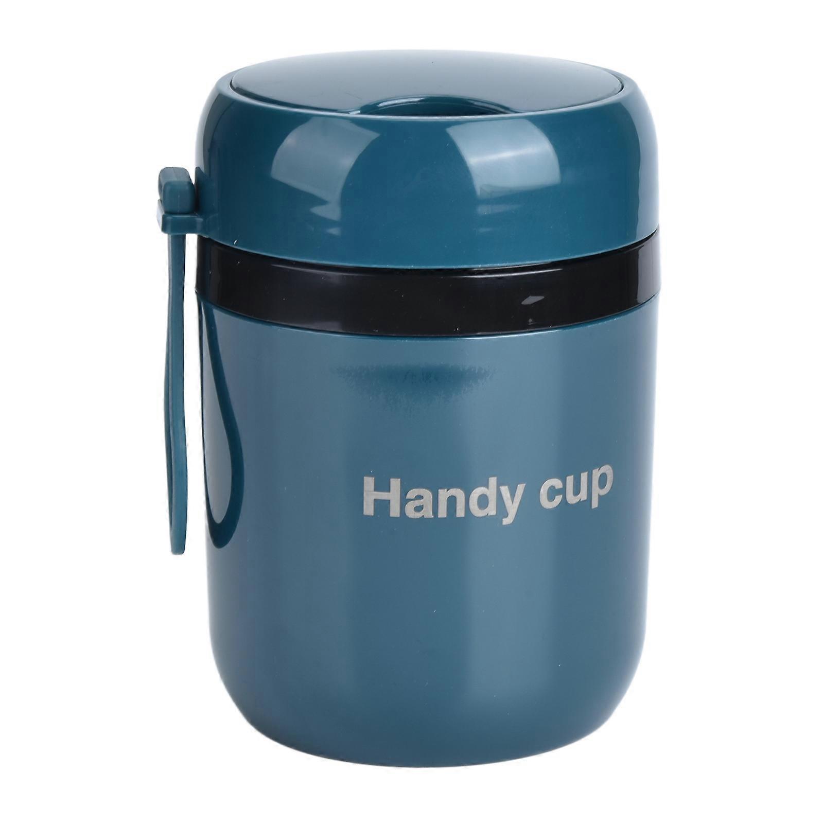 Insulated Soup Containers 500ml Double Anti Scald Heatable Insulated Food Container with Foldable Spoon for Office School_-dy