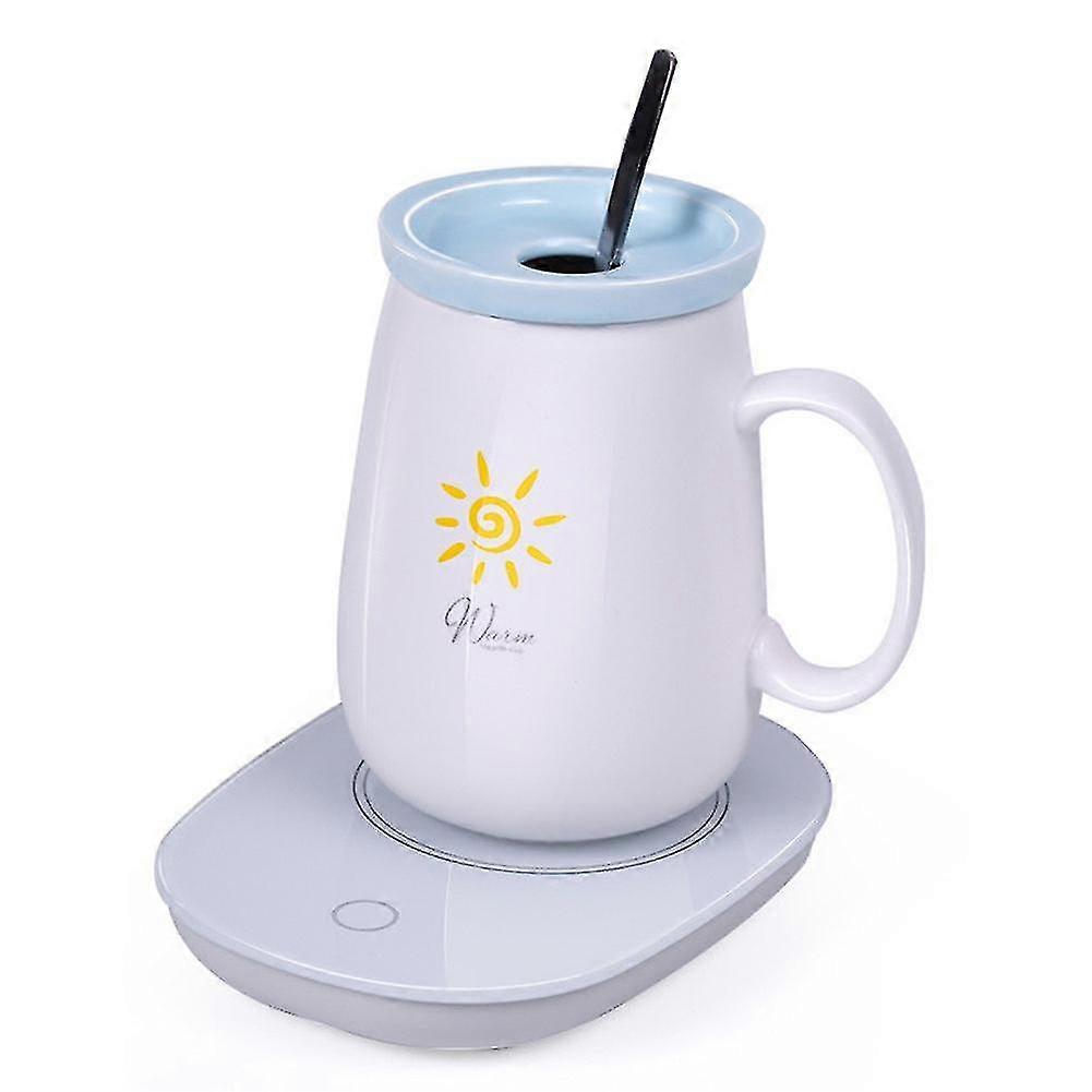 mug warmer coffee warmer keep temperature 55 degrees celsius for office/home include mug spoon 1