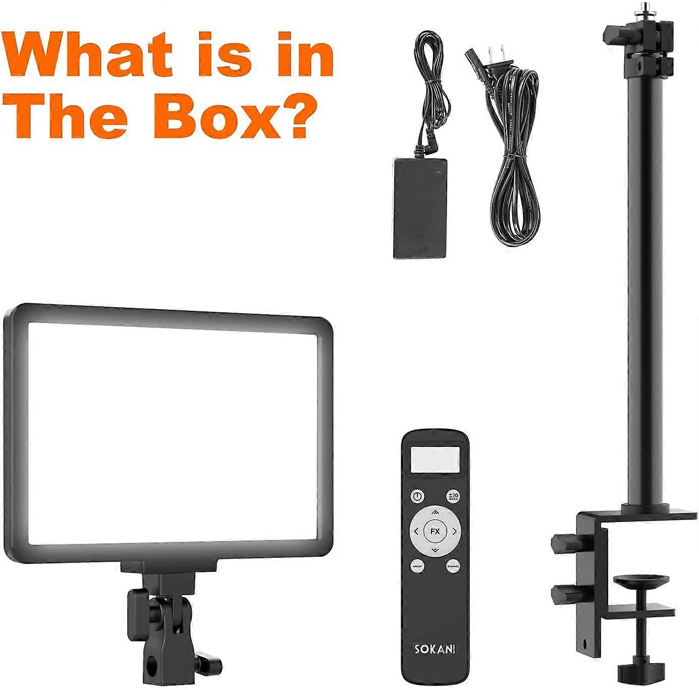 Lampu Kunci P25 Panel Lampu Video Led dengan Remote Control Nirkabel 12.6 -quot;25W 2800-8000K Lampu Pengisi untuk Streaming