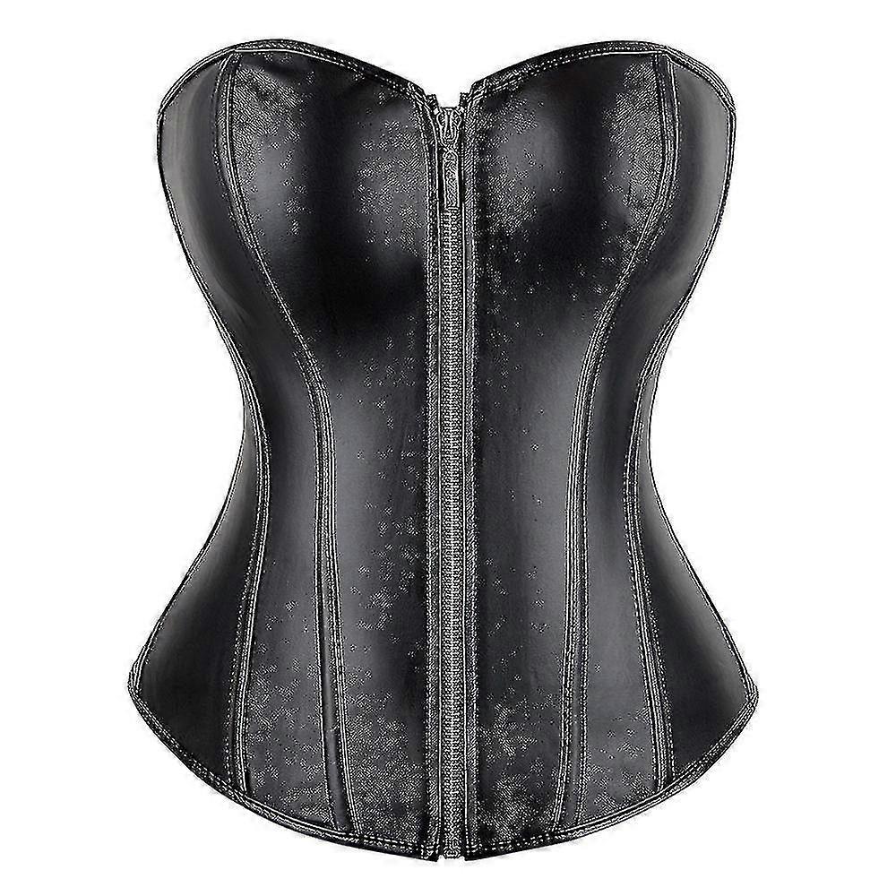 Corset Bier Top Women Vinta Zip Faux Overb Corset Korsett Linrie Sless