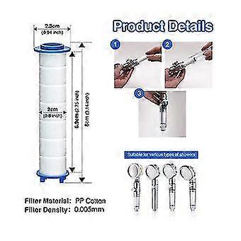 12PCS Replacement Shower Filter for Hard Water - High Output Shower Water Filter to Remove Chlorine and Fluoride Home