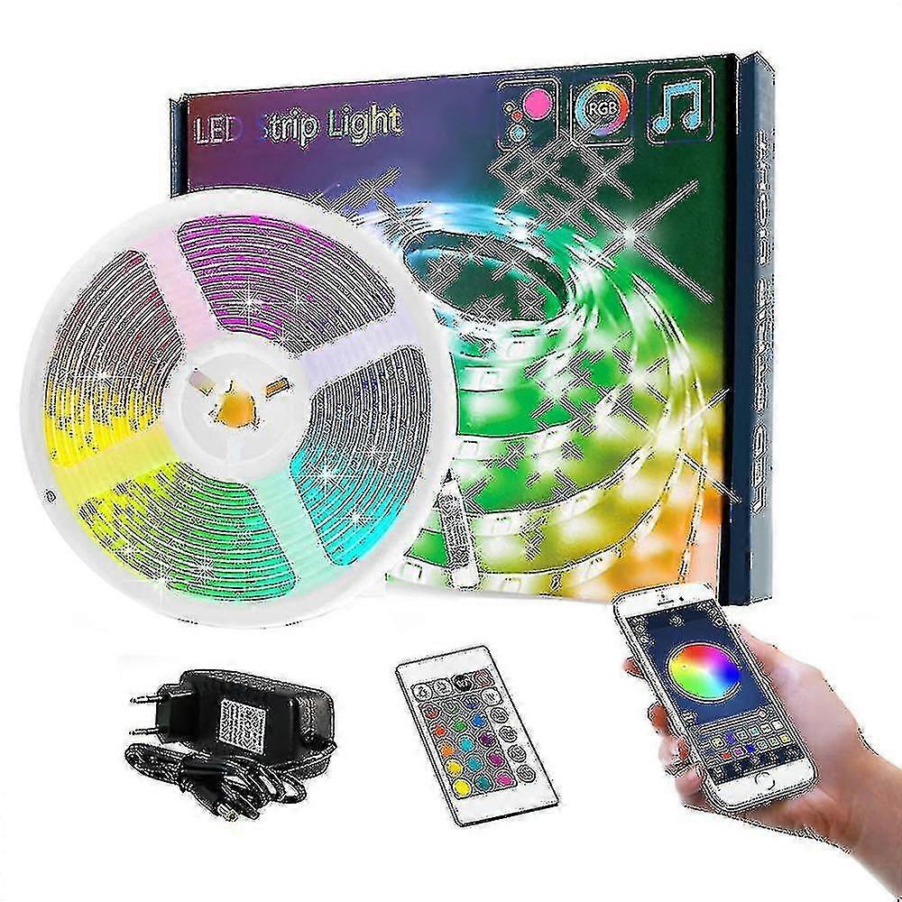 Bluetooth Led Strips 15 Meters - Rgb Lighting With Remote Control Smd 5050 Color Adjustment