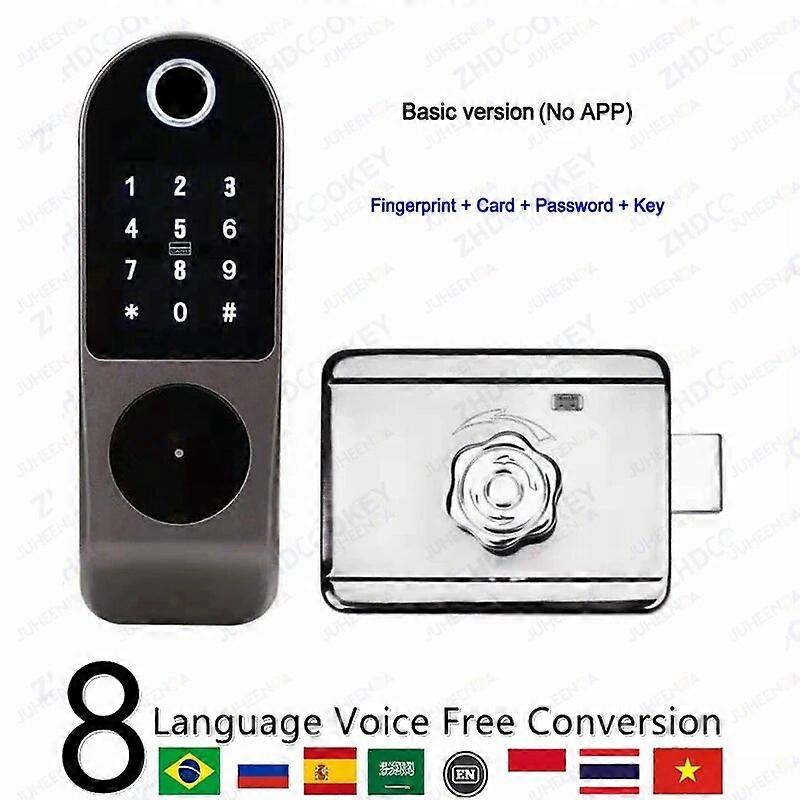 Biometrics Fingerprint WIFI Electronic Smart Door Lock Fechadura Password Lock IC-Card Security Home Metal Gate Door Lock
