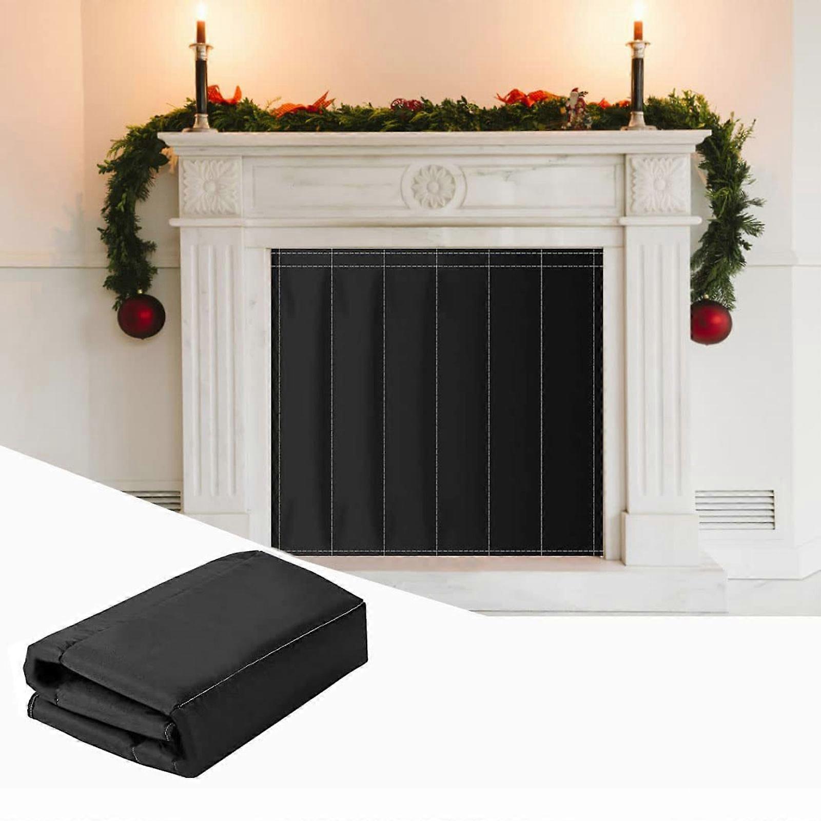 Flame Retardant, Thermal Insulation And Ash-proof Blocking Curtains For Fireplace Chimneys, Cold Wind -conditioning Blocking Curtains, 100x82cm /39x32