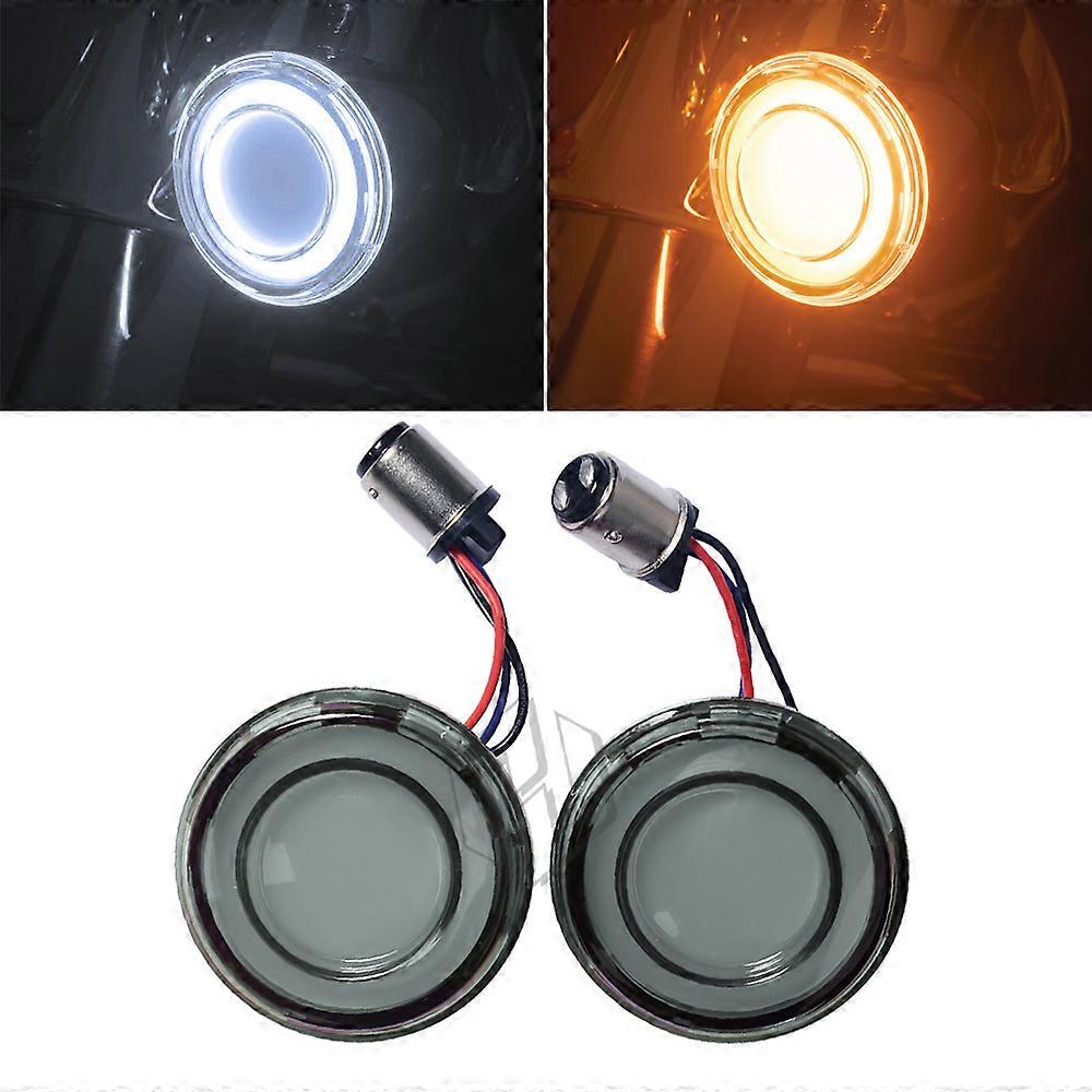For Harley Touring Dyna 2002-2017 Sportster XL 2002-2021 Motorcycle 1157 Bullet Style LED Front Turn Signal Conversions