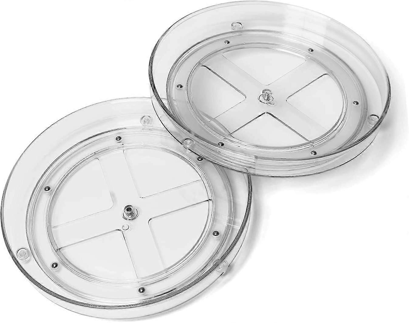 2 Pcs Turntable Cupboard Organizer