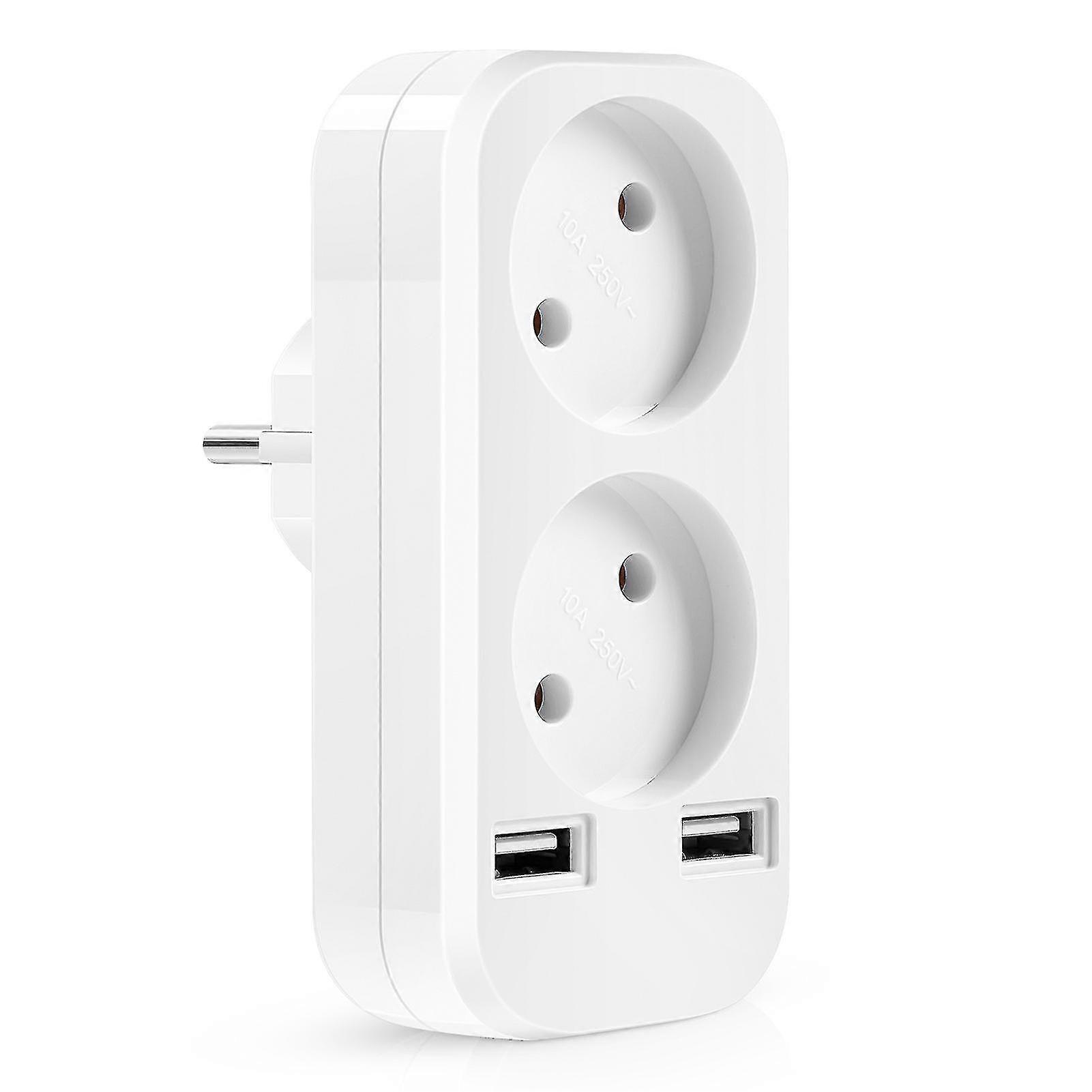 European Style Dual Usb 5v 2a Socket, Plug Adapter