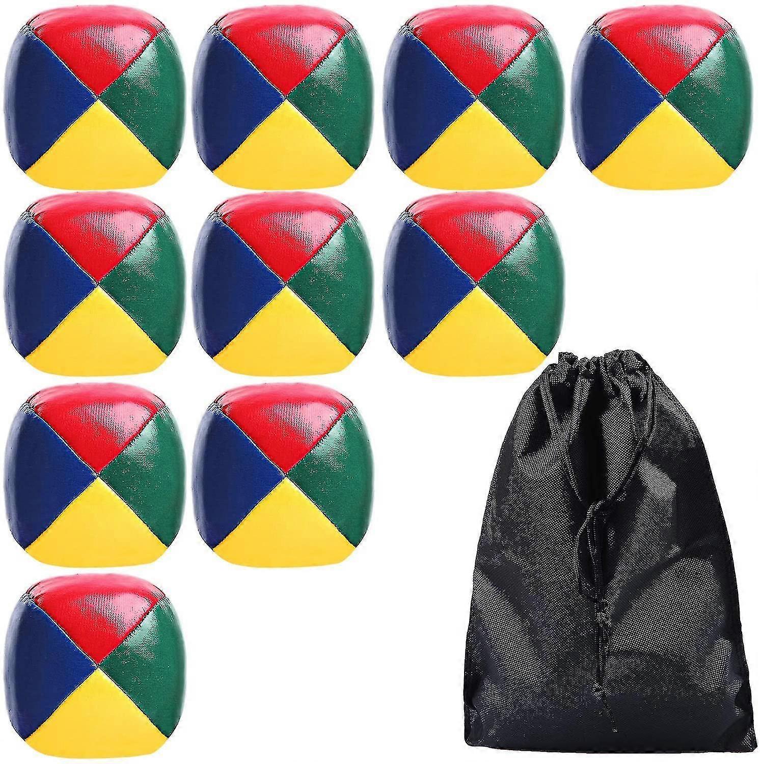 10 Pack Juggling Balls Beginners Juggling Balls Durable And Colorful With A Bag For Juggle Toy Game