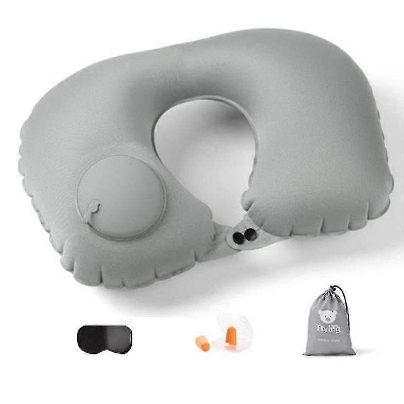 Inflatable Neck Pillow, Fully Adjustable Neck Pillow,grey