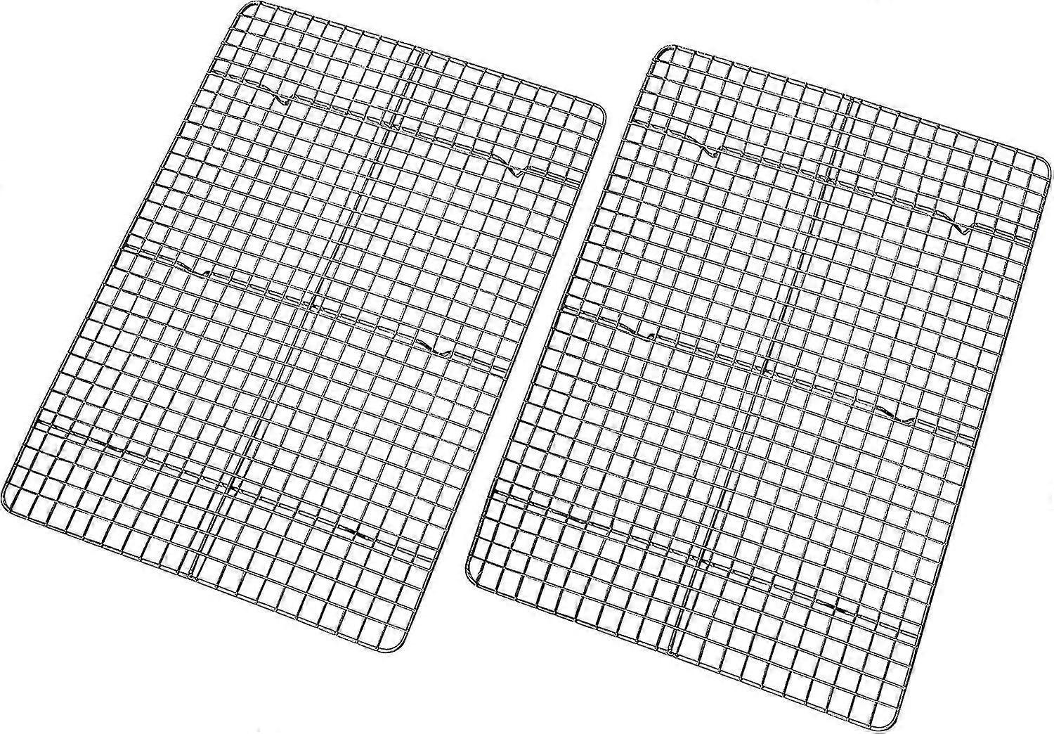 Stainless Steel Grid Cooling Rack For Baking Grill Grid Wire Rack - 2 Pieces