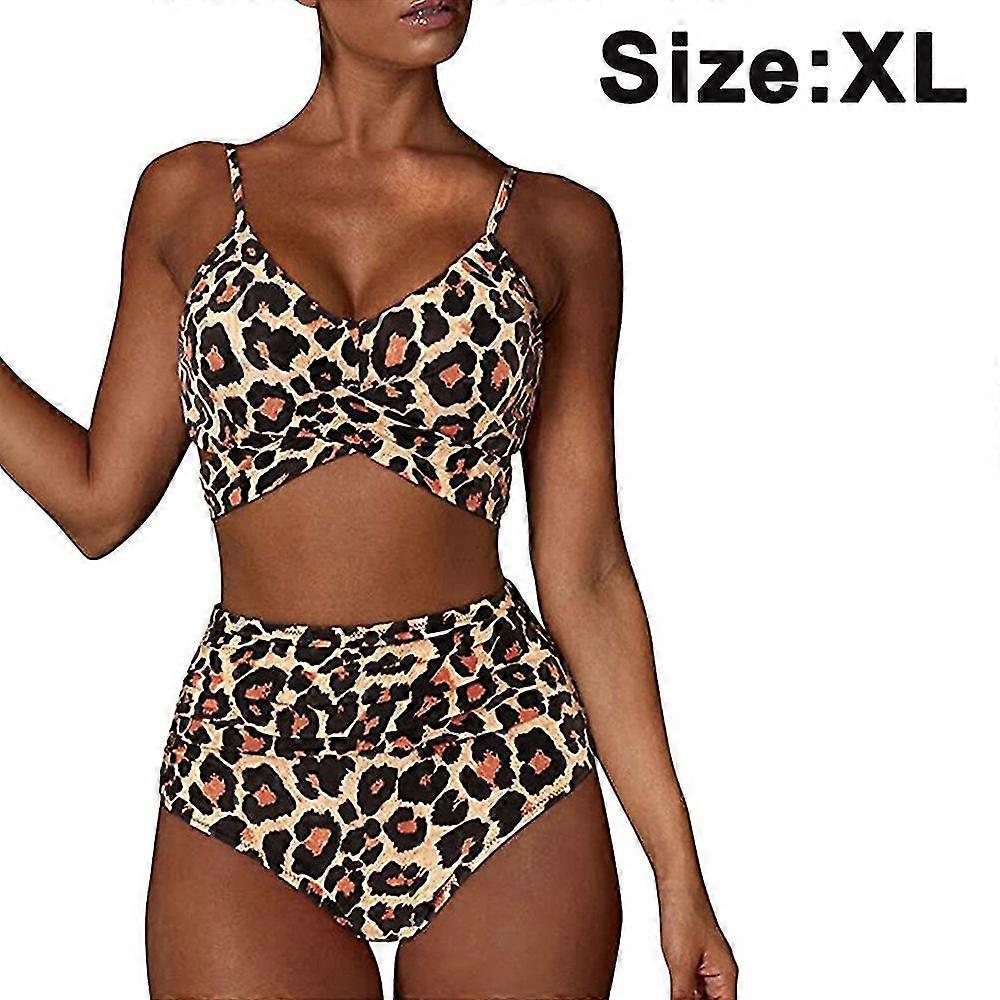 Bandage taille haute pour femmes Bikini Set Wrap Deux pièces Push Up Maillots de bain Cross Pattern Maillots de bain pour femmes