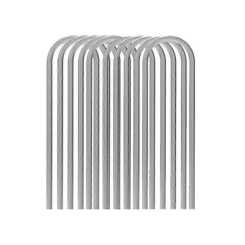 الترامبولين الرياح ستيكس الثقيلة U نوع شارب ينتهي السلامة الأرض مرساة الصلب المجلفن لأهداف كرة القدم (10 قطع ، فضي)