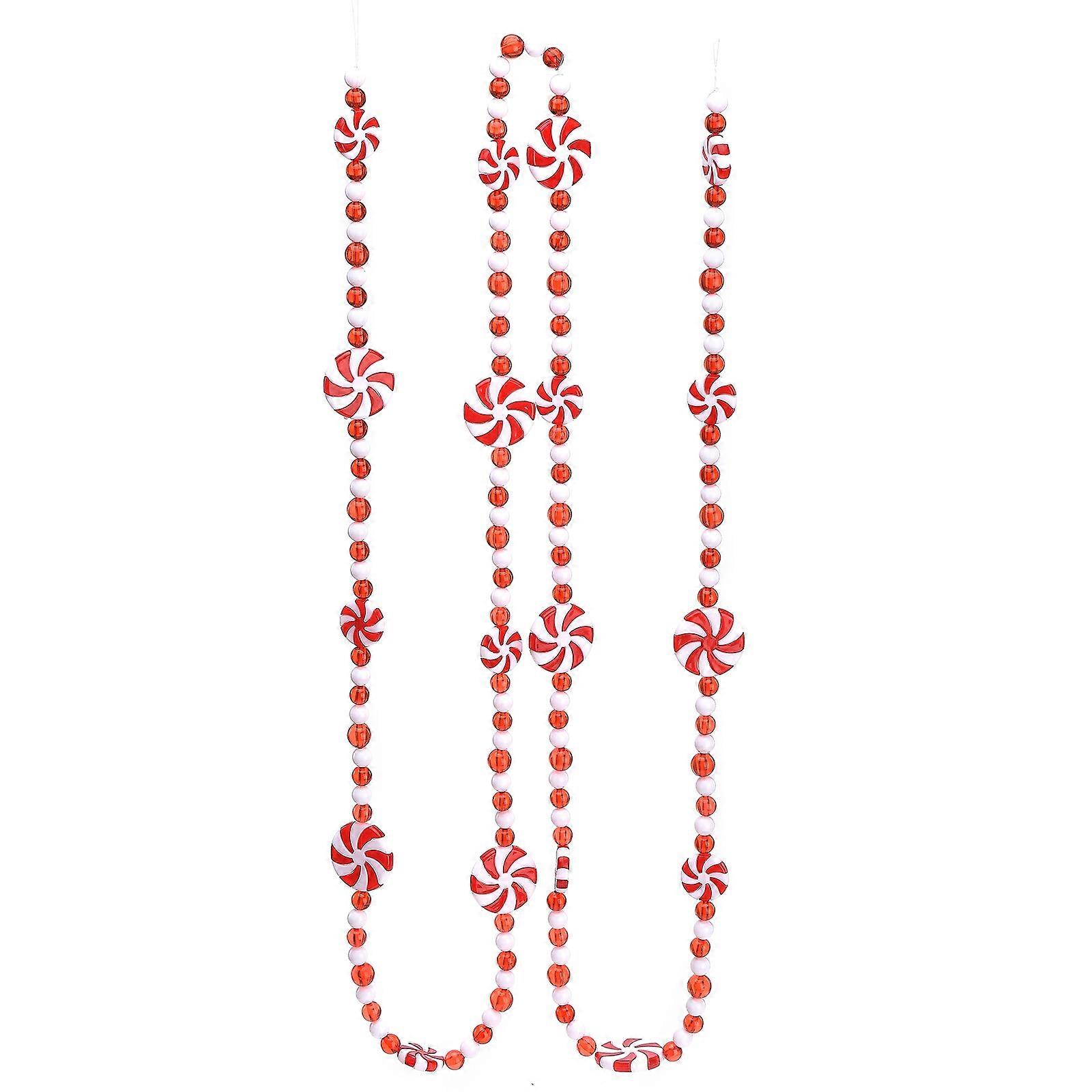 Christmas candy string, two tone windmill mint candy, rattan decorative pendant, acrylic bead string, 2m