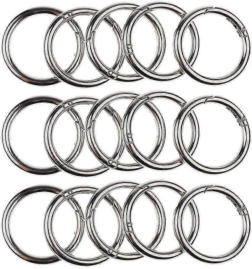 30pcs Round Carabiner Ring,mini 20mm Round Carabiner Keychain Hook
