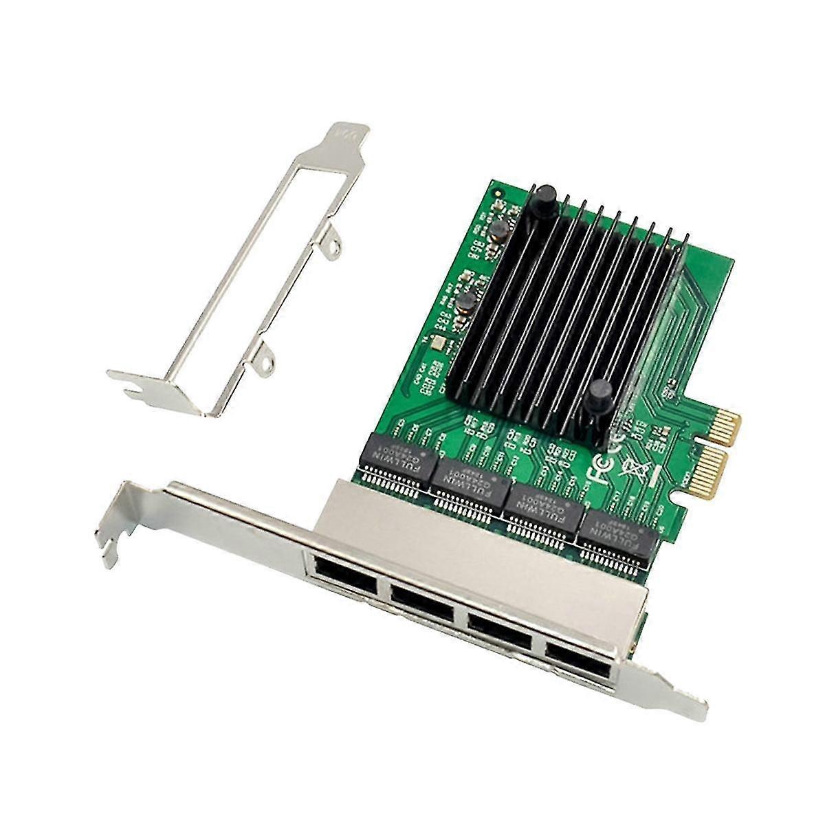 Rj45 4-port Gigabit Network Card Ethernet Server Pcie Network Card Adapter Pci-e X1 Interface