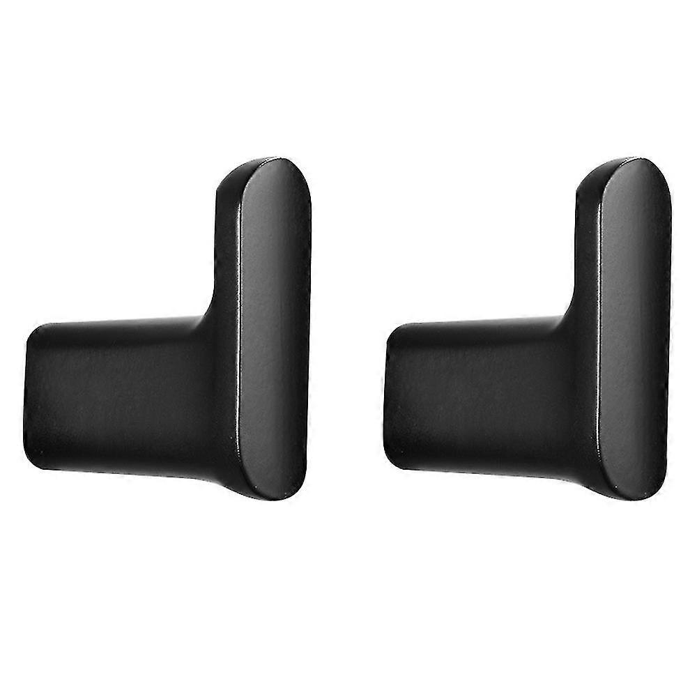 2pcs Brass Single Hook Solid Brass Coat Hook Door Back Hook Bathroom Kitchen Hooks Towel Hook (black