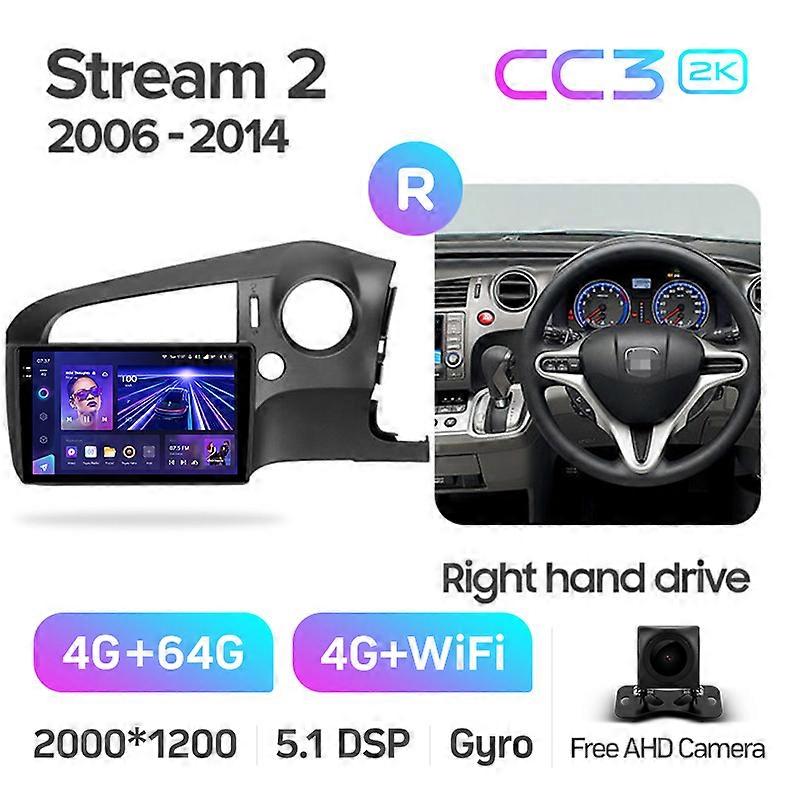 CC3 2K For Honda Stream 2 2006 - 2014 Right hand driver Car Radio Multimedia Video Player Navigation stereo GPS Android 10 No 2din 2 din dvd