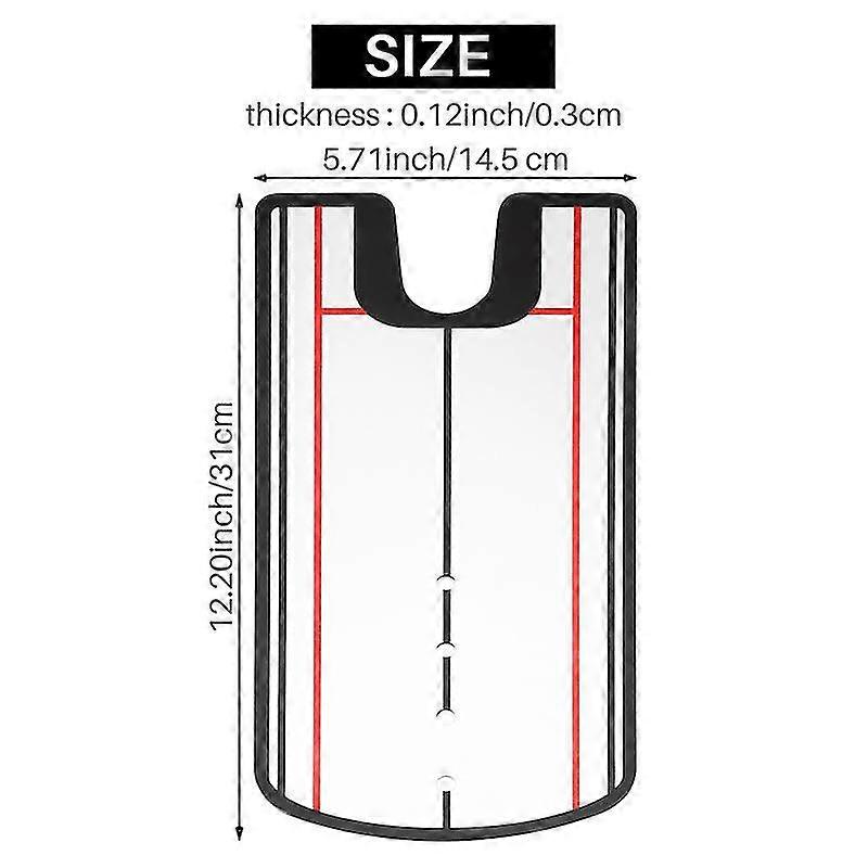 Golf Putting Alignment Mirror Portable Putter Training Aid Golf Putting Mirror Practice Putting Too