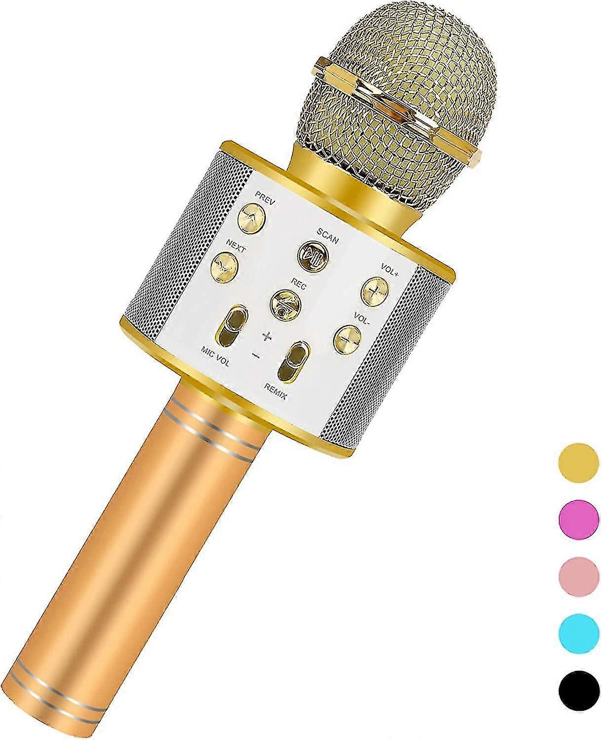 子供のためのカラオケマイク、3-14歳の女の子のギフトのための子供のおもちゃ、8 9 10のためのワイヤレスBluetoothカラオケマイクの誕生日プレゼント