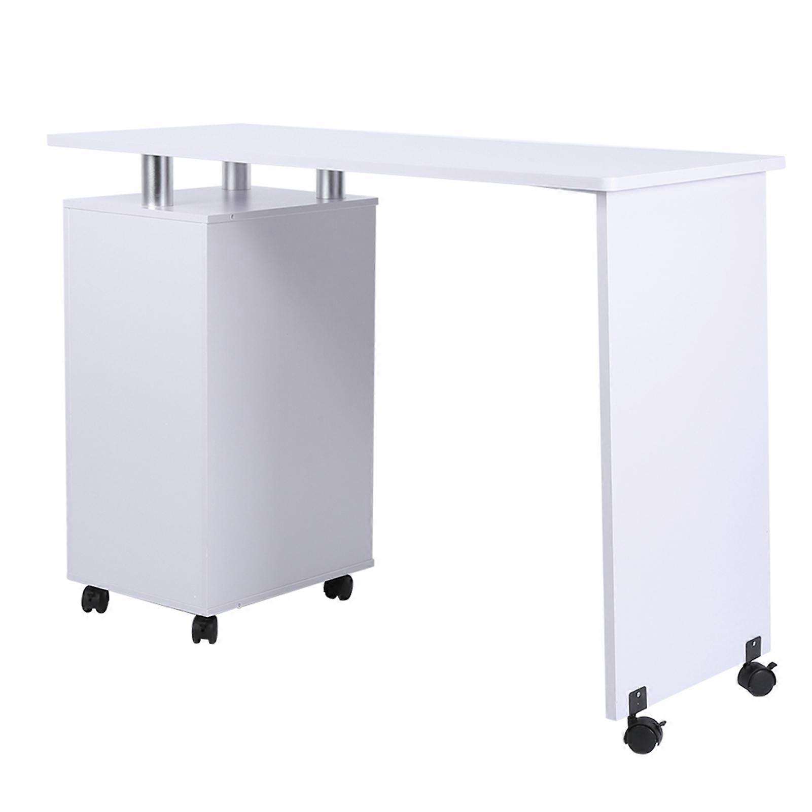 White four drawer nail table (with rollers)J