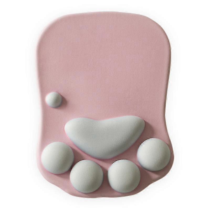Cat Paw Mouse Pad, Non-slip Ergonomic Gel Mouse Pad With Wrist Rest- Pink