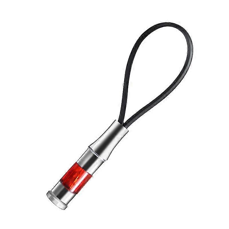 Anti-static Keychain Tool Silver Tone Winter Dry Climate Static Eliminator1pcsRed