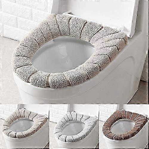 3 stk Toalettseter, Toalettsetetrekk, Pute, Baderom, Myke og varme vaskbare dekkputer, Universelt O-formet toalettsetetrekk