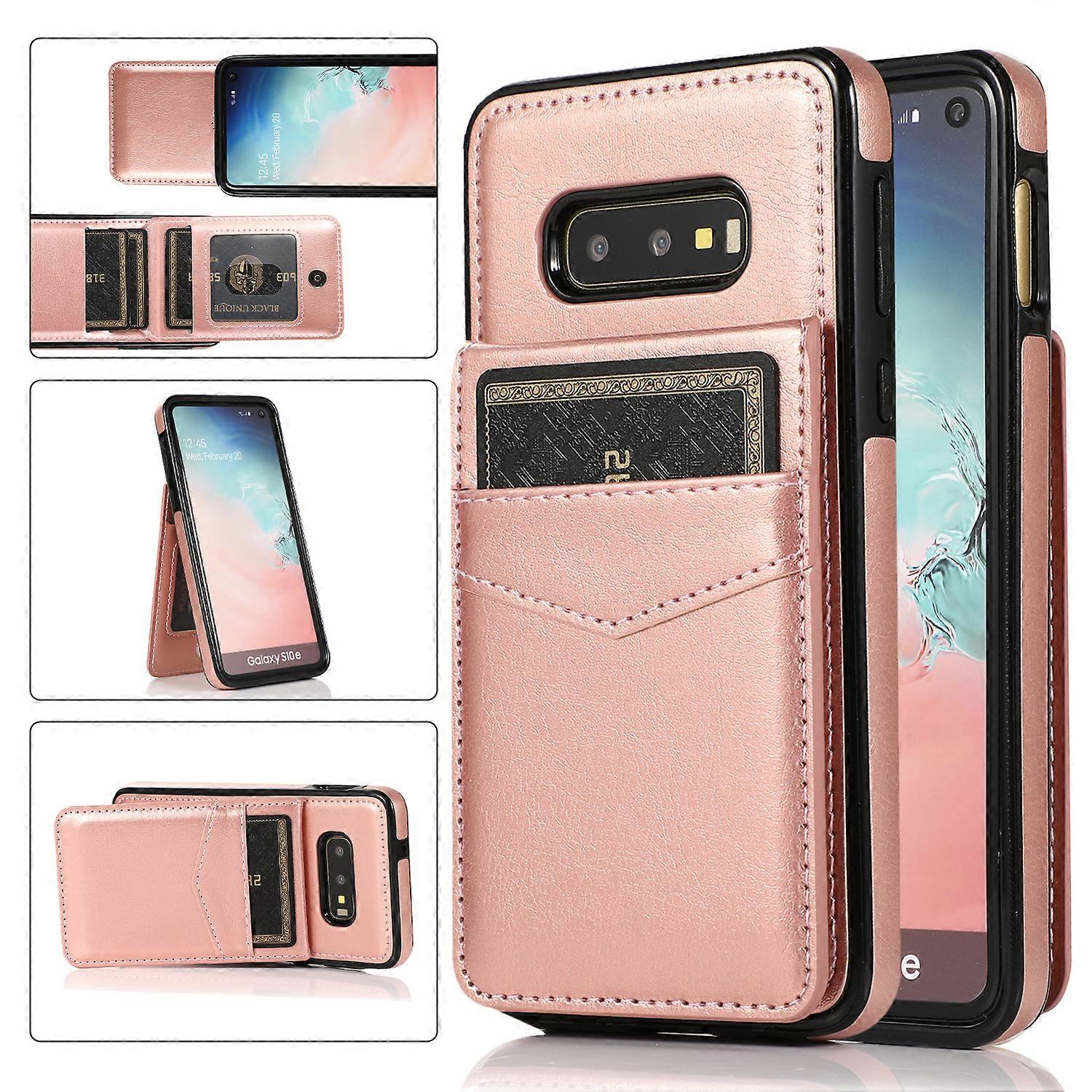Business Style PU Leather Case for Samsung S10 with Card Holder, Wallet Function, Stnad Function, Fall Protection