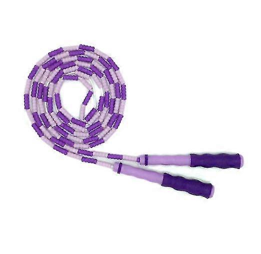TCGG-Purple Amble Springseil Weiches perlenbesetztes Segment Springseil - verstellbar - 9 ft