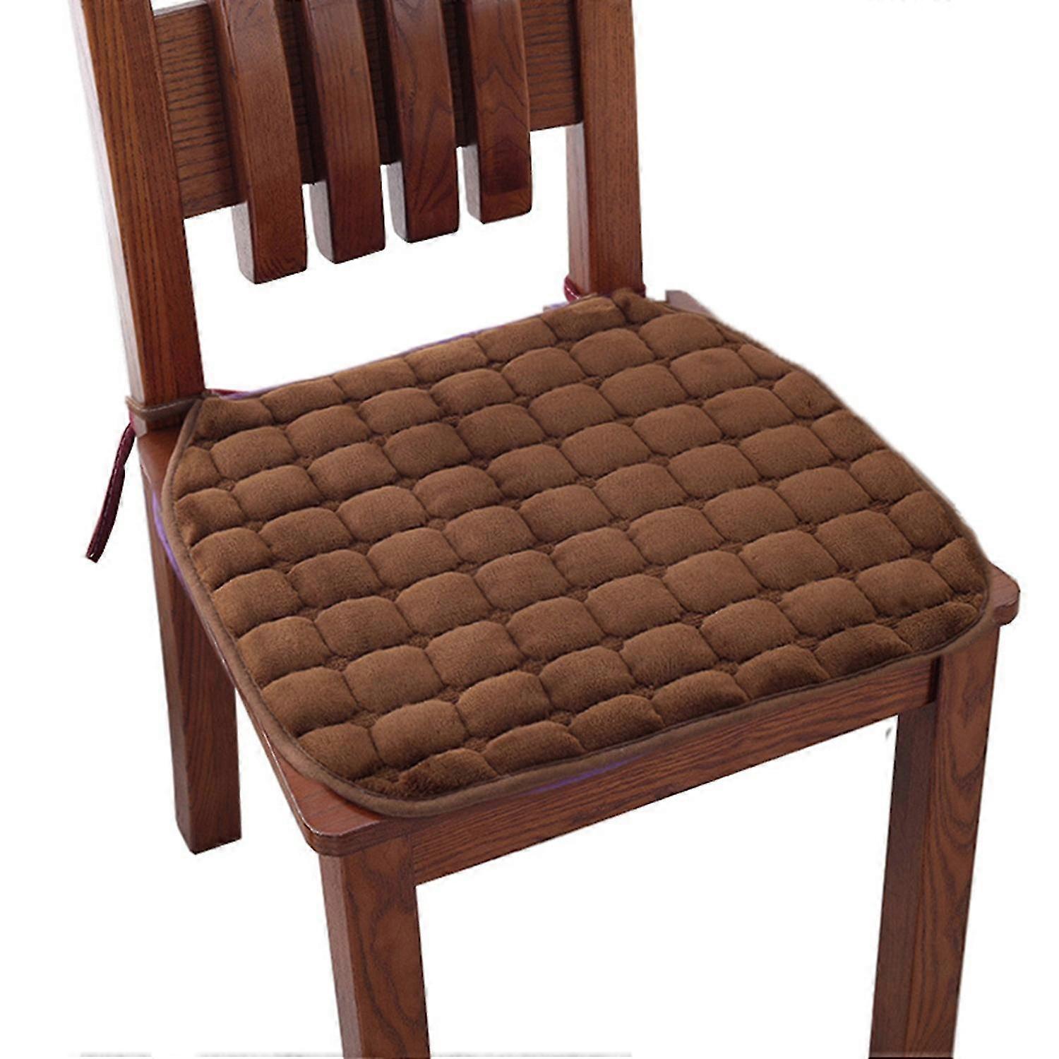 Seat Cushion Solid Color Tie On Polyester 40cm/45cm Anti Skid Chair Pad for Dining Room[PB]