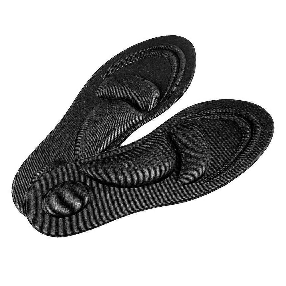 Memory Foam Arch Support Insoles for Men - Orthotic Shoe Pads for Flat Feet, Comfortable Black