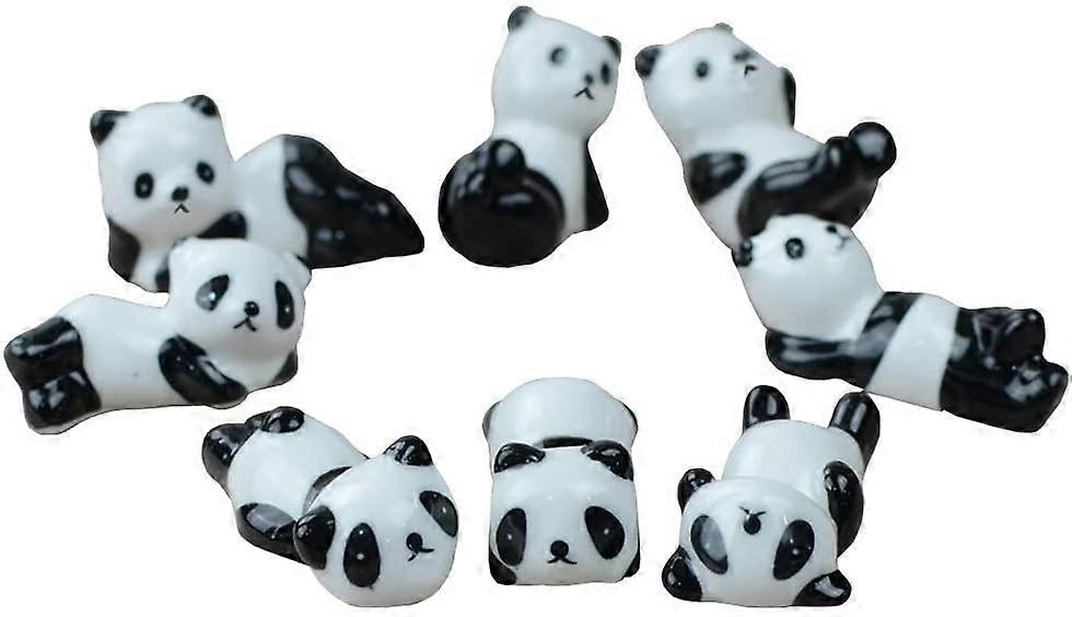 8-piece ceramic chopstick rest (cute panda)