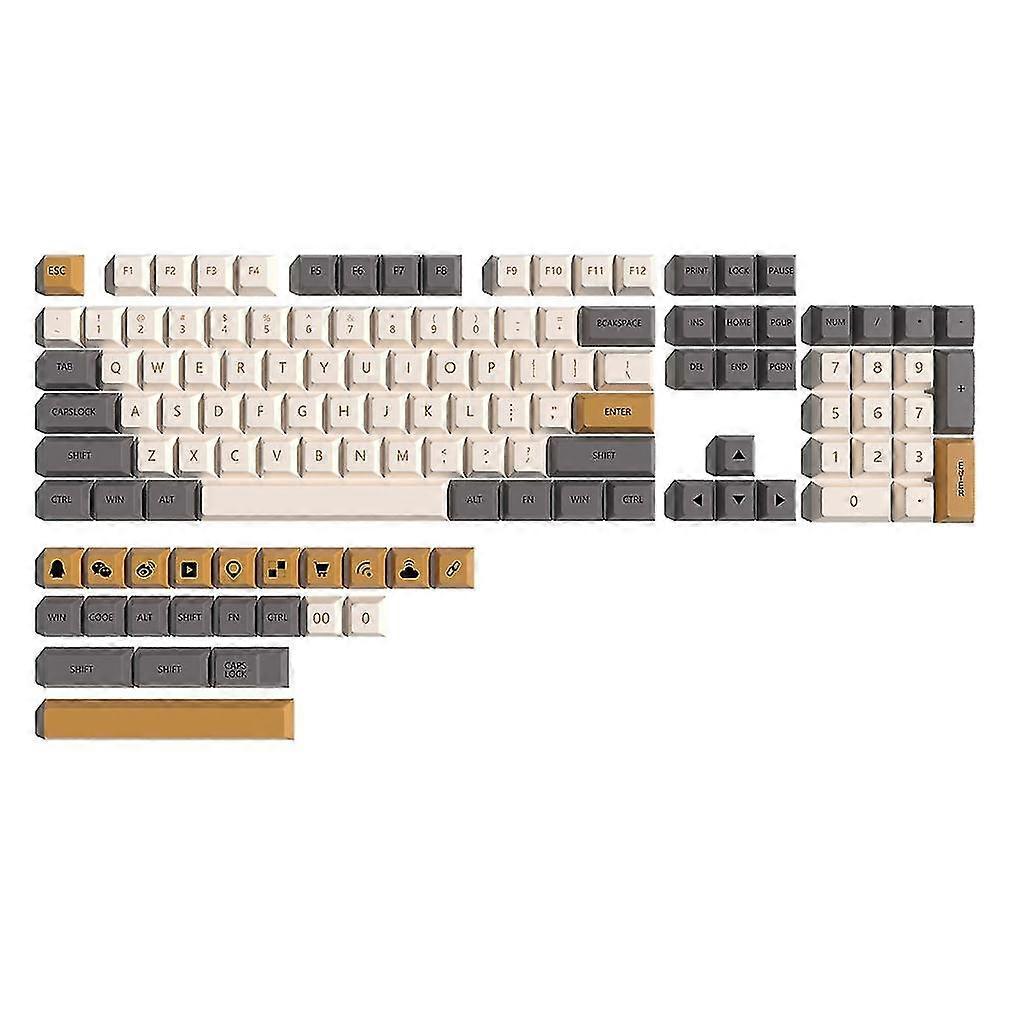 126touches/set Dye Sublimation Keycap Xda Profile Clavier mécanique Pbt Keycap