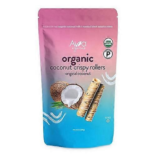 Ava Organics Orginal Coconut Crispy Rollers ,2.8 Oz(Case Of 8)