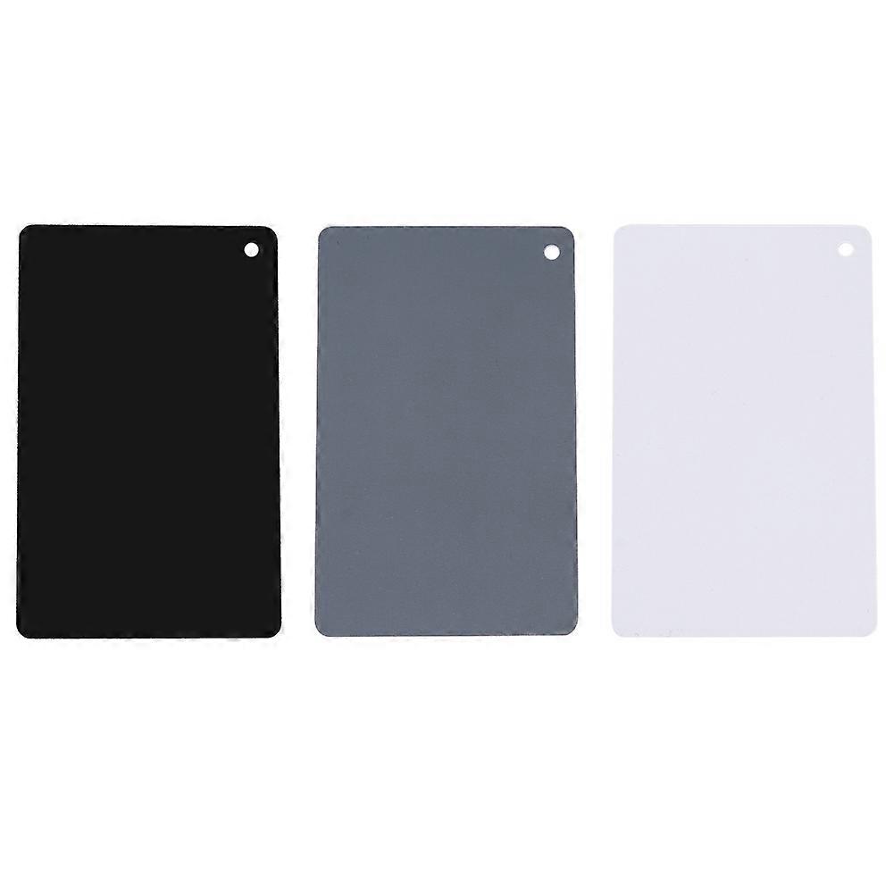 18% Digital Photography Balance Card Set 3 in 1 for Exposure Color Gray White Black with Strap