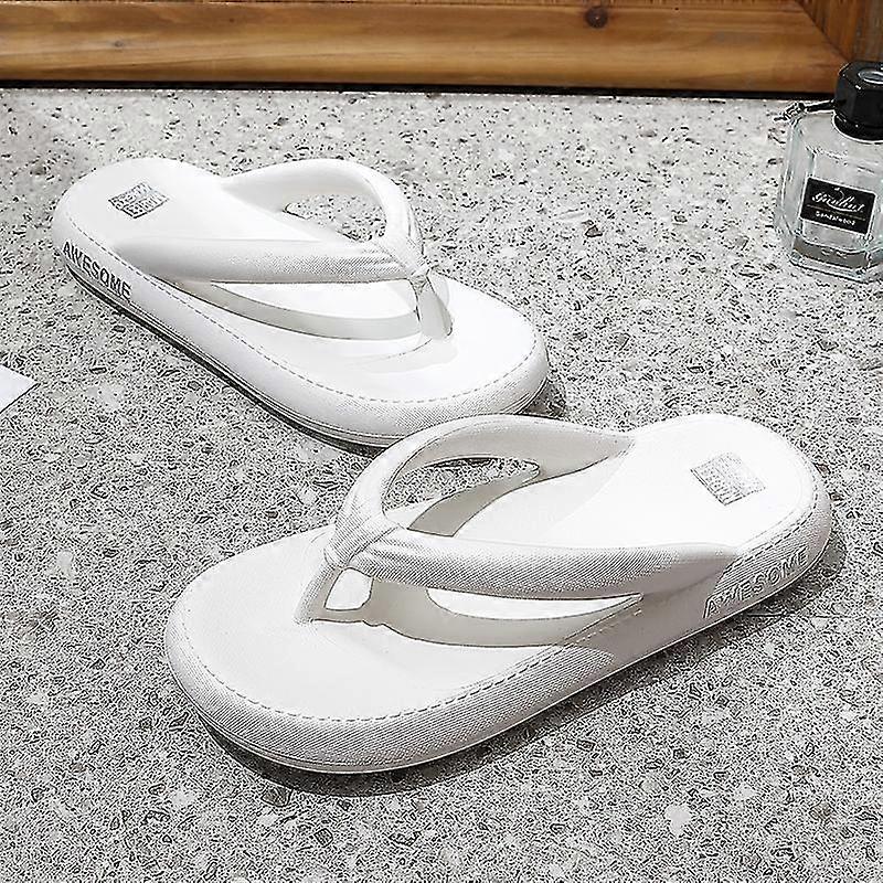 2021 Plus Herr Tofflor Tjock plattform Flip-Flop Stringtrosor Sommar Mjukt badrum Tofflor Rutor Utomhus Inomhusskor Kvinnor