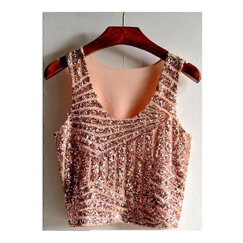 Sequin Splicing Sexy Vest