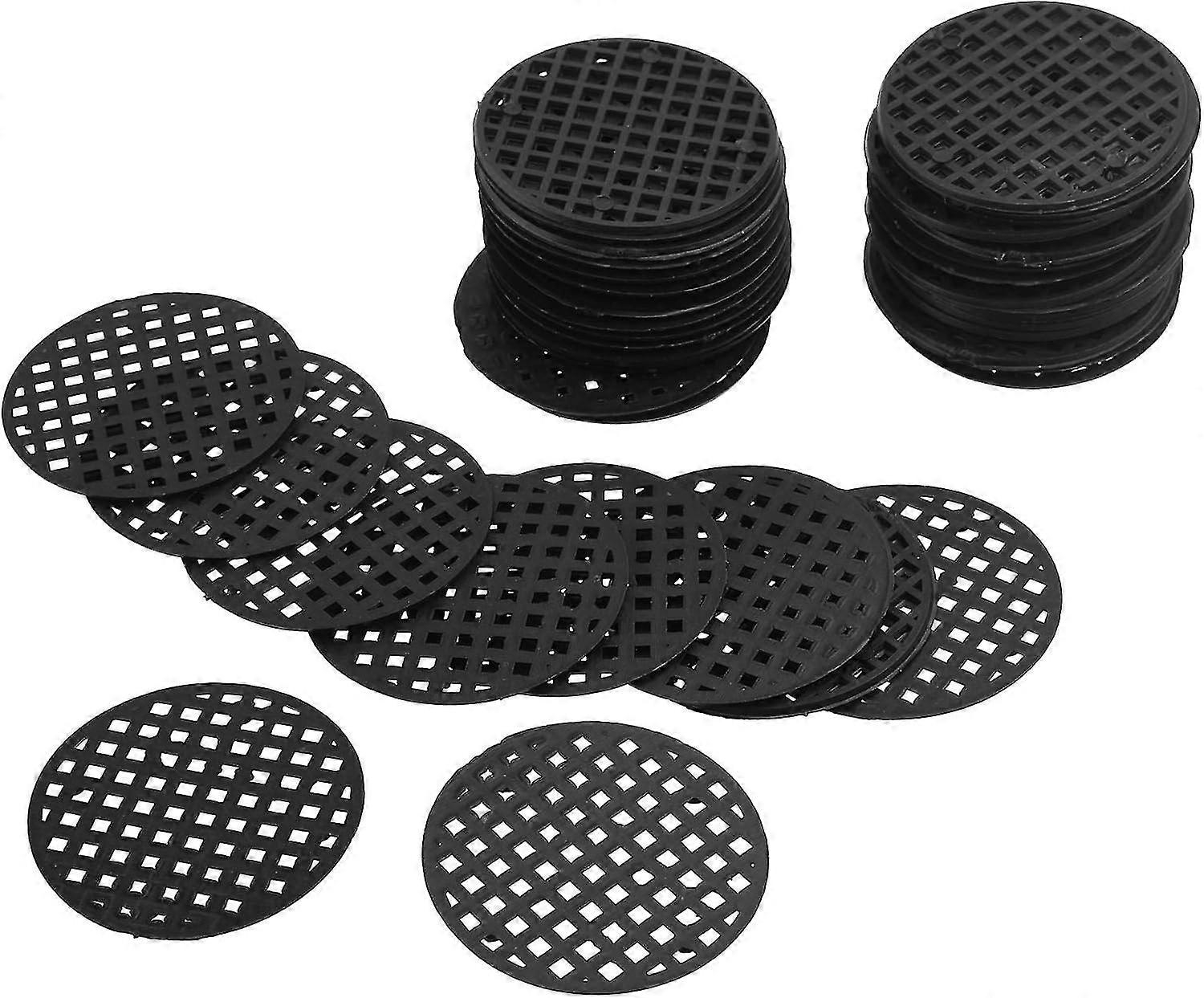 60Pcs Flower Pot Hole Mesh Pad Bottom Grid Mat Drainage Netting for Bonsai, 4.5cm Diameter