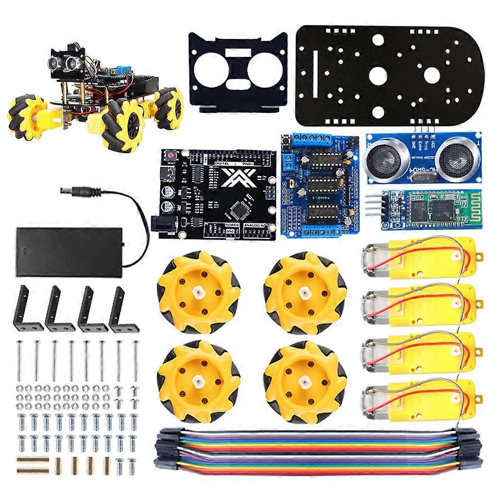Project Complete Kit Starter Smart Robot Car Kit til Arduino Programmering Projekt med 4WD Chassis Stem Robot til Begainner
