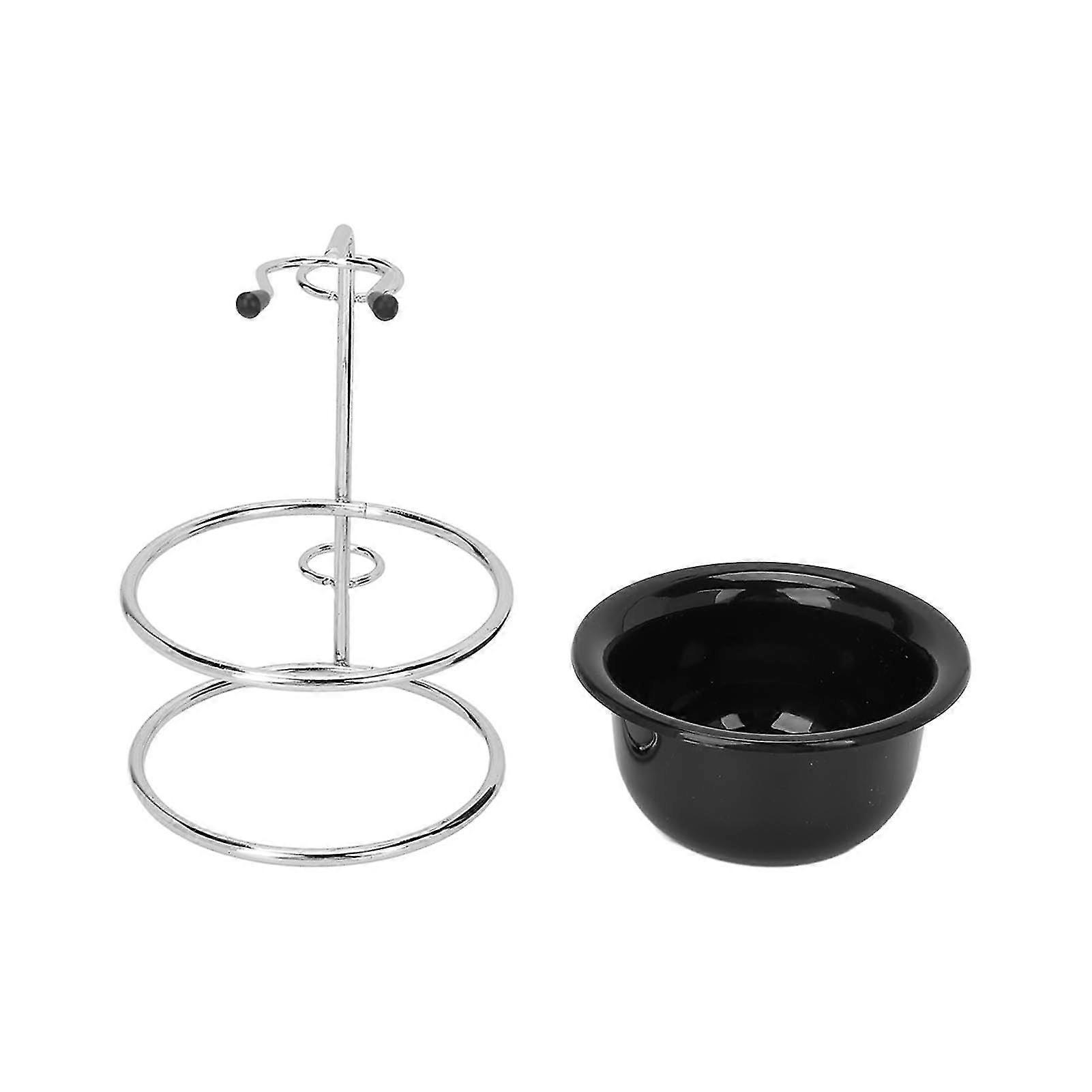 Stainless Steel Shaving Bowl for Men Beard Care with Stand and Cleaning Tools for Barbers