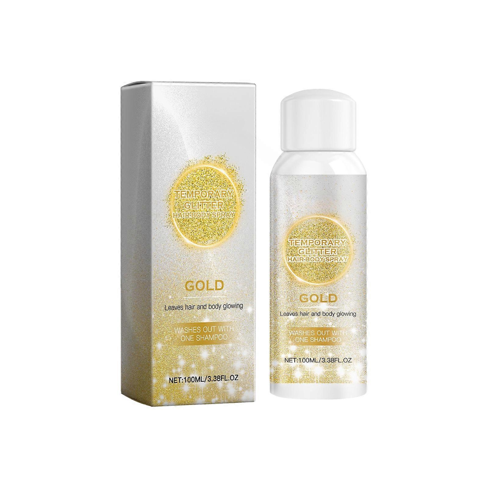 Gold and Silver Flash Spray, Long Lasting Shine Natural Stereo flash spray, Body Highlight spray