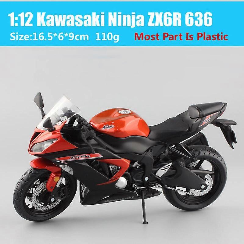 ירוק 1:12 קנה מידה Automaxx קוואסאקי נינג'ה ZX6R ZX-6R 636 אופני ספורט Diecasts &; רכבי צעצוע דגם מרוצי אופנועים העתקים ילדים