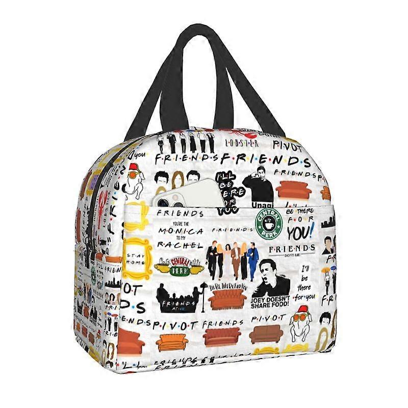 Funny Joey Tribbiani Lunch Bag Women Warm Cooler Insulated Friends TV Show Lunch Box for Student School Portable Picnic Bags Lunch Boxes & Totes