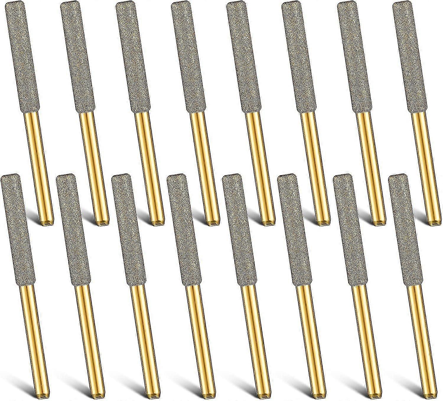 16 Pieces Chainsaw Sharpening Stones Diamond Chainsaw Sharpener Chainsaw Grinding Stone File Electric Diamond Sharpening Wheel 4 Mm