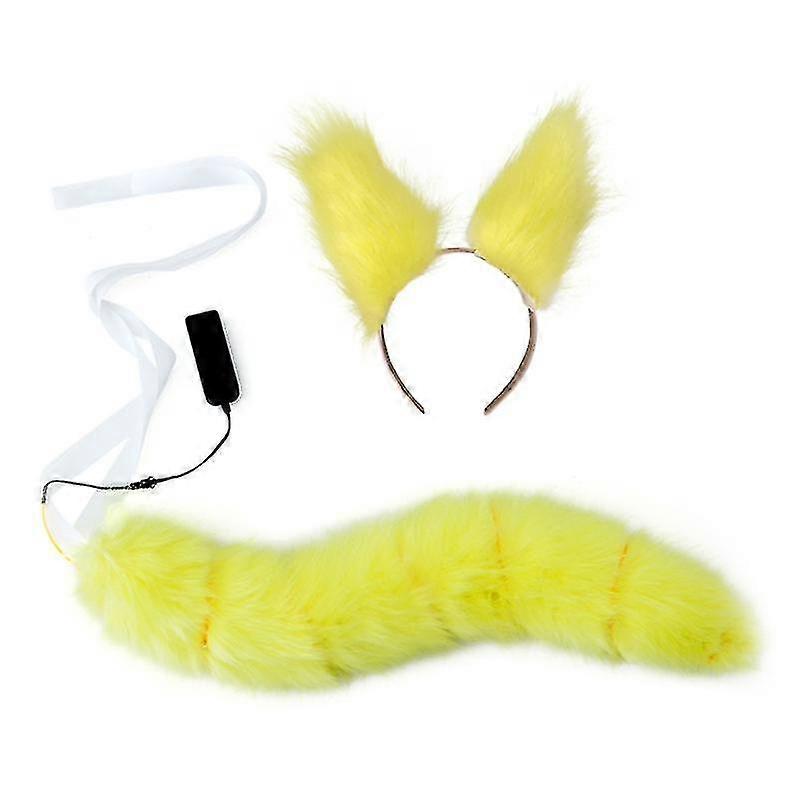 Faux Fur Kitten Ears Headband With Led Light Up