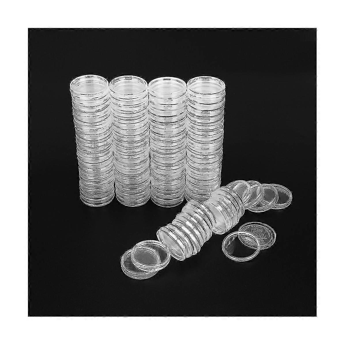 100pcs 45mm Commemorative Coin Storage Box Suitable For Storage Protection Coins Transparent Portab