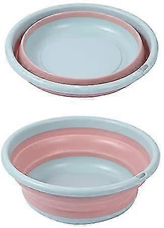 Portable Foldable Silicone Wash Basin (blue Powder, Medium Size)