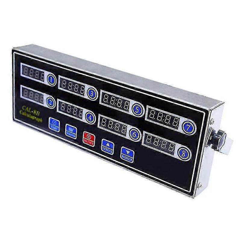 Commercial 8 Channels Digital Kitchen Timer, Stainless Steel Calculagraph Timer With Alarm , Clock
