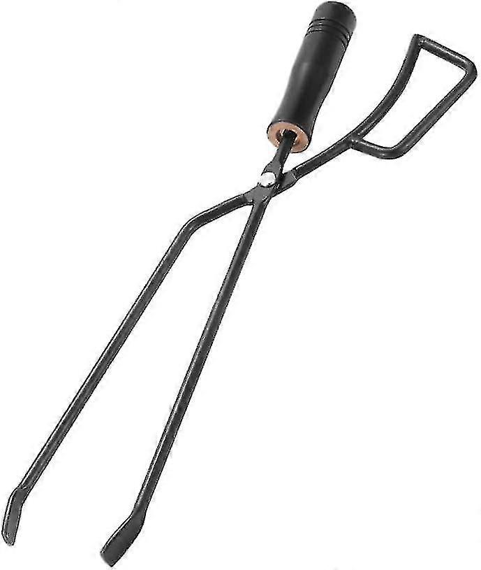 マッチペンチロググラバーステンレススチール爪ファイヤーピットキャンプファイヤーたき火暖炉ヘビーデューティファイア(ブラック)(1個)