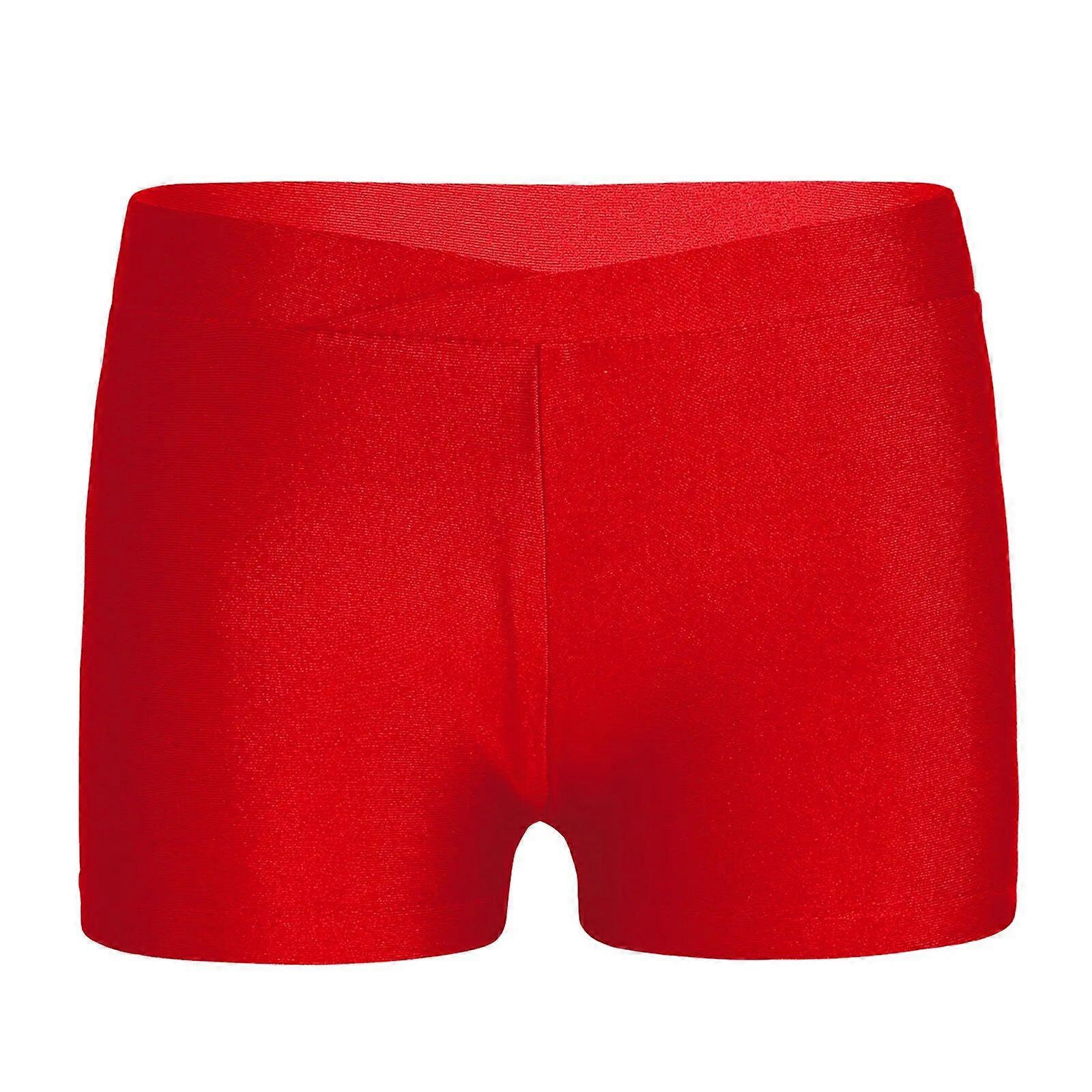 בגדי ריקוד ילדים בגדי ריקוד בלט מכנסיים קצרים נמתח V קדמי מותן תחתון לאימון התעמלות יוגה מכנסיים קצרים בגדי ריקוד ילדים